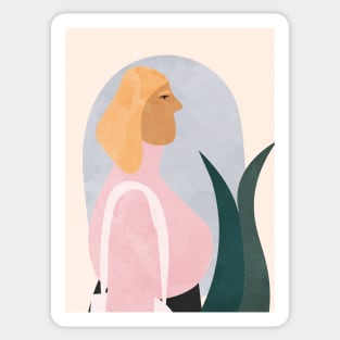 Woman with Tote Bag Sticker